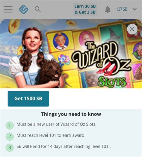 Wizard of oz slots swagbucks - The movie The Wizard of Oz has led to a very lengthy series of slot machines, originally produced by WMS and now continued into their new parent company, Scientific Games. The games still follow a WMS-centric format, featuring more/better bonus bets, expanding reels features and so forth, but adding some creative new aspects to the free spins ...